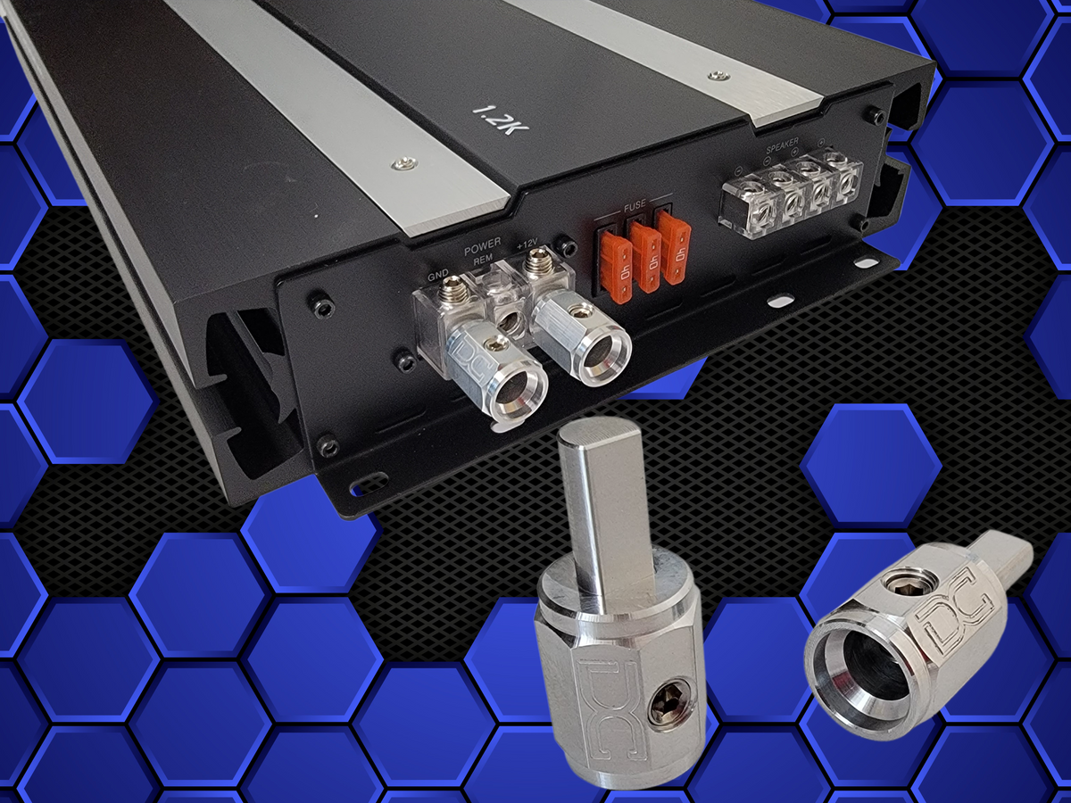 "OCT 4/4 WR" Octo Series 4awg to 4awg Wire ends for Amplifiers Aluminum