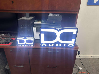 DC Audio Wall Mount or Desktop Light up Sign