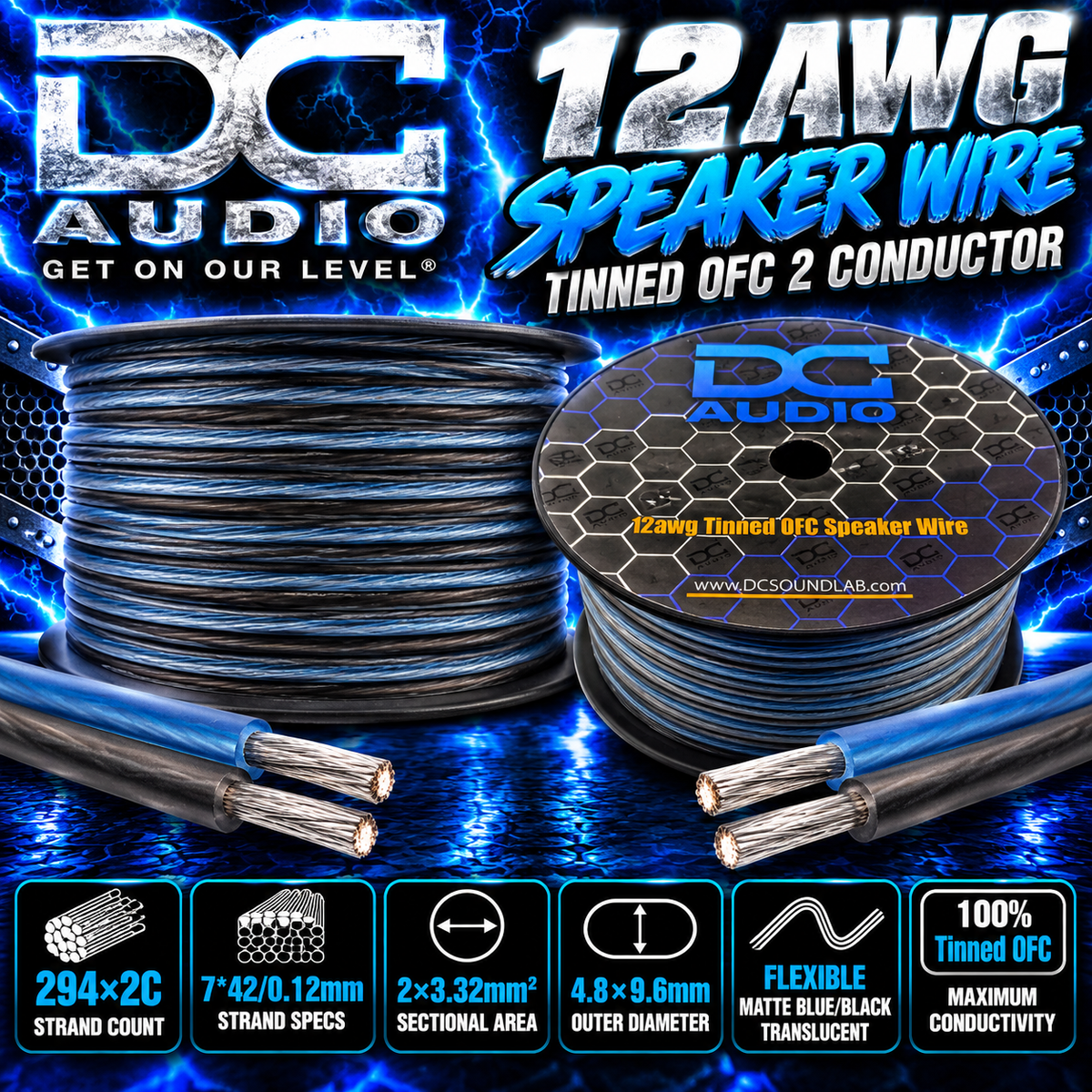 DC Audio 12 awg OFC Tinned Speaker / Subwoofer Wire
