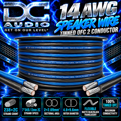DC Audio 14 awg OFC Tinned Speaker Wire