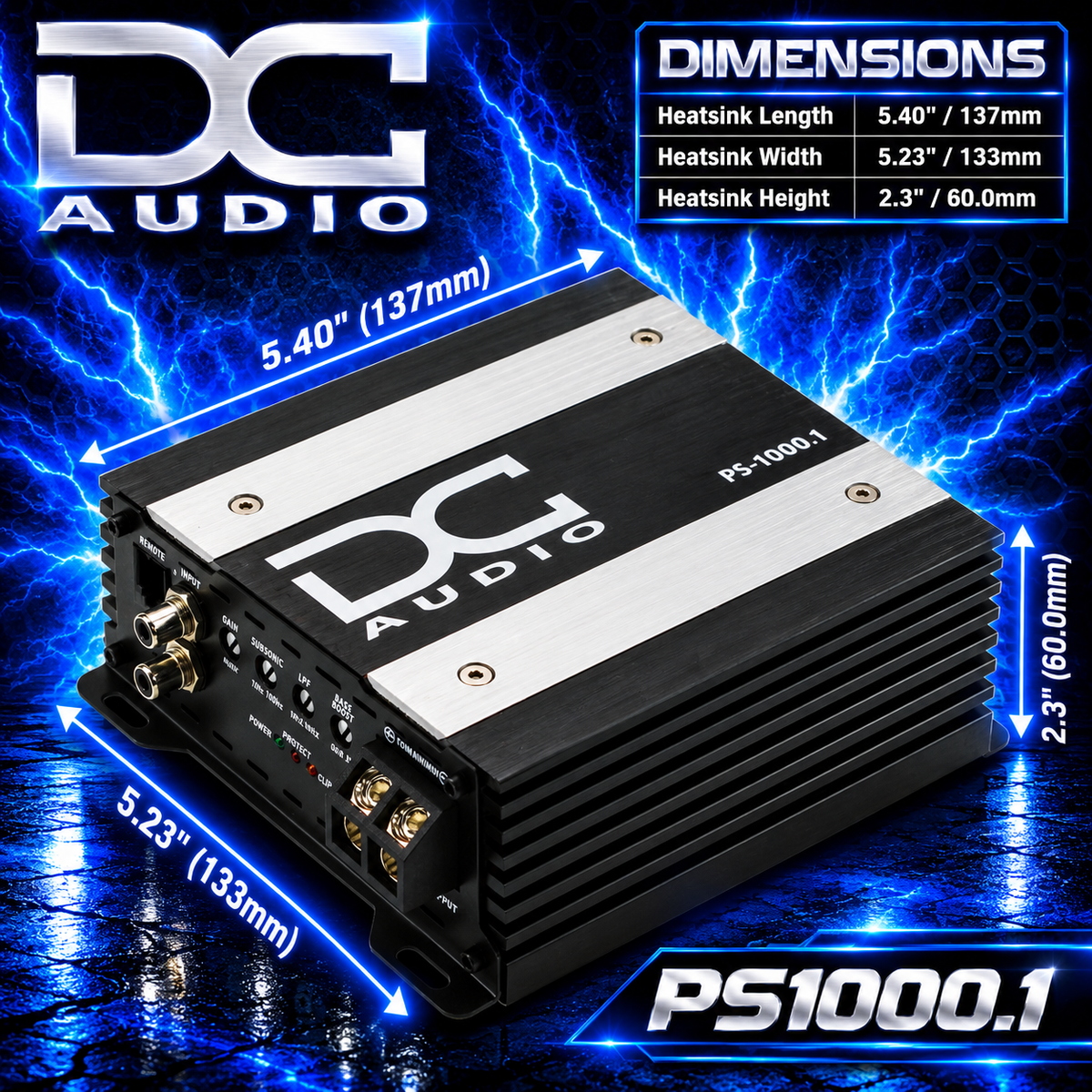 PS1000x1 - Mini Full Range Mono Block Amplifier