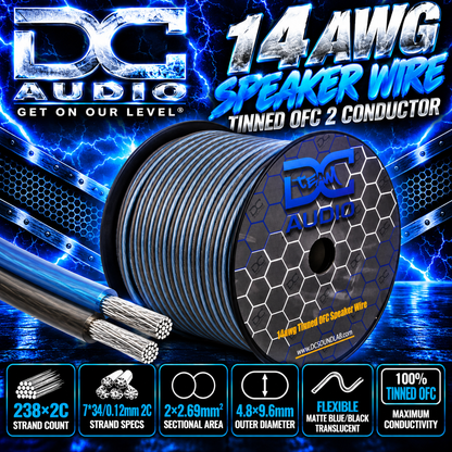 DC Audio 14 awg OFC Tinned Speaker Wire
